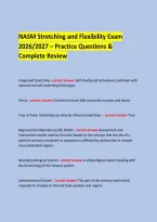  &NewLine;NASM Stretching and Flexibility Exam &NewLine;2026&sol;2027 &ndash; Practice Questions & Complete Review &NewLine; &NewLine;