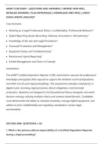 Aaert Cdr Exam &ndash; Questions And Answers &vert; Verified And Well&NewLine;Detailed Answers &vert; Plus Rationales &vert; Download And Pass &vert; Latest&NewLine;Exam Update 2026&sol;2027