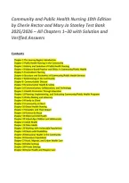 Test Bank for Community and Public Health Nursing&comma; 10th Edition by Cherie Rector & Mary Jo &mdash; Comprehensive Study Guide