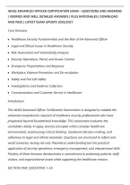 Iahss Advanced Officer Certification Exam &ndash; Questions And Answers&NewLine;&vert; Verified And Well Detailed Answers &vert; Plus Rationales &vert; Download&NewLine;And Pass &vert; Latest Exam Update 2026&sol;2027