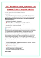 TNCC 8th Edition Exam &sol;Questions and &NewLine;Answers&sol;Latest Complete Solution