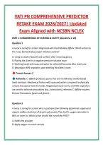 Vati Pn Comprehensive Predictor &NewLine;Retake Exam 2026&sol;2027&vert; Updated &NewLine;Exam Aligned With Ncsbn Nclex 