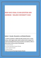 NRNP 6665 Final Exam Question and &NewLine;Answers - WALDEN UNIVERSITY 2026 