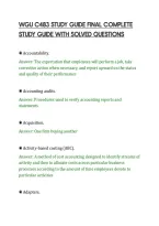 Wgu C483 Study Guide Final Complete&NewLine;Study Guide With Solved Questions