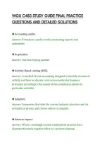 Wgu C483 Study Guide Final Practice&NewLine;Questions And Detailed Solutions