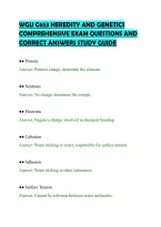 Wgu C653 Heredity And Genetics&NewLine;Comprehensive Exam Questions And&NewLine;Correct Answers Study Guide