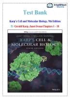 Test Bank For Karp's Cell and Molecular Biology&colon; Concepts and Experiments 9th Edition By Gerald Karp&comma; Janet Iwasa ISBN 978-1119598244