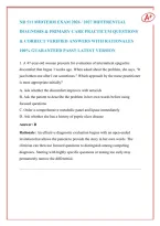 Nr 511 Midterm Exam 2026 &sol; 2027 Differential Diagnosis & Primary Care Practicum Questions & Correct Verified Answers With Rationales 100&percnt; Guaranteed Pass&excl;&excl; Latest Version