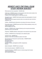 Newest Ancc Fnp Final Exam&NewLine;Study Review 2026&sol;2027