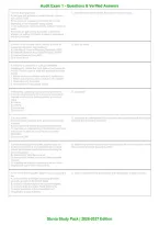 Audit Exam 1 Practice Questions &vert; Auditing Study Guide&comma; Questions & Answers and Complete Exam Review &vert; Updated 2026&ndash;2027 &vert; Grade A&plus;