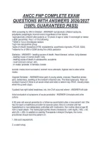 Package deal for  Ancc Fnp  Ancc Fnp Comprehensive Exam Practice Questions And 100&percnt; Correct Answers 2026&sol;2027