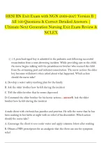 HESI RN Exit Exam with NGN 2026-2027 Version B &vert; All 160 Questions & Correct Detailed Answers &vert; Ultimate Next Generation Nursing Exit Exam Review & NCLEX
