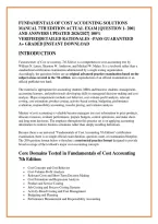 Fundamentals Of Cost Accounting Solutions &NewLine;Manual 7Th Edition Actual Exam &lbrack;Question 1- 200&rsqb; &NewLine;And Answers Updated 2026&sol;2027&vert; 100&percnt; &NewLine;Verified&vert;Detailed Rationales &ndash;Pass Guaranteed &NewLine;A&plus; Graded &vert;Instant Download 