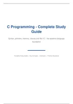 C Programming - Complete Study Guide