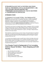 Fundamentals Of Cost Accounting Solutions &NewLine;Manual 7Th Edition Actual Exam &lbrack;Question 1- 200&rsqb; &NewLine;And Answers Updated 2026&sol;2027&vert; 100&percnt; &NewLine;Verified&vert;Detailed Rationales &ndash;Pass Guaranteed &NewLine;A&plus; Graded &vert;Instant Download 
