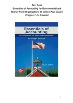 Test Bank for Essentials of Accounting for Governmental and Not-for-Profit Organizations&comma; 15th Edition by Paul A&period; Copley &vert; Questions and Answers &vert; Chapters 1&ndash;14