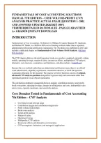 Fundamentals Of Cost Accounting Solutions &NewLine;Manual 7Th Edition &ndash; Cost-Volume-Profit &lpar;Cvp&rpar; &NewLine;Analysis Practice Actual Exam &lbrack;Question 1- 200&rsqb; &NewLine;And Answers Updated 2026&sol;2027&vert; 100&percnt; &NewLine;Verified&vert;Detailed Rationales &ndash;Pass Guaranteed &NewLine;A&plus; Graded &vert;Instant Download