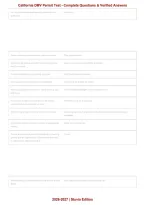 California DMV Permit Test &vert; Complete Practice Questions&comma; Verified Answers & Learner Permit Exam Prep &vert; 2026&ndash;2027 &vert; Grade A&plus;