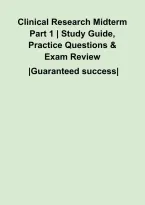 Clinical Research Midterm Part 1 &vert; Study Guide&comma; Practice Questions & Exam Review