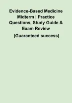 Evidence-Based Medicine Midterm &vert; Practice Questions&comma; Study Guide & Exam Review&NewLine;&NewLine;