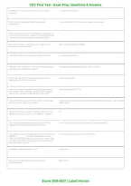 CDC Final Test &vert; Exam Prep&comma; Practice Questions & Verified Answers &vert; Complete Review Guide 2026&ndash;2027 &vert; Grade A&plus;