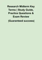 Research Midterm Key Terms &vert; Study Guide&comma; Practice Questions & Exam Review