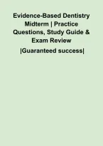 Evidence-Based Dentistry Midterm &vert; Practice Questions&comma; Study Guide & Exam Review