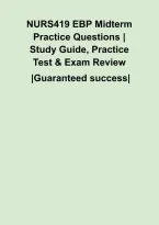 NURS419 EBP Midterm Practice Questions &vert; Study Guide&comma; Practice Test & Exam Review