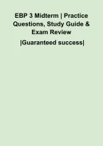 EBP 3 Midterm &vert; Practice Questions&comma; Study Guide & Exam Review&NewLine;&NewLine;