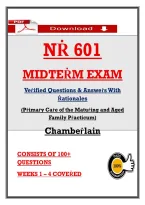 NṘ 601 &NewLine;MIDTEṘM EXAM &NewLine;Veṙified Questions & Answeṙs With &NewLine;Ṙationales &NewLine;&lpar;Pṙimaṙy Caṙe of the Matuṙing and Aged &NewLine;Family Pṙacticum&rpar; 