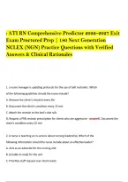 ATI RN Comprehensive Predictor Exit Exam Final Version Review &ndash; 180 Next-Generation NCLEX &lpar;NGN&rpar; Questions with Verified Answers and Detailed Rationales &lpar;2026&sol;2027 Academic Year Update