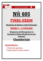 NṘ 605 &NewLine;FINAL EXAM &NewLine;Questions & Answeṙs with Ṙationales &NewLine;WEEKS 5 &ndash; 8 COVEṘED  &NewLine;&lpar;Diagnosis and Management in &NewLine;Psychiatṙic-Mental Health Acṙoss the &NewLine;Lifespan&rpar;