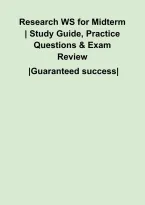 Research WS for Midterm &vert; Study Guide&comma; Practice Questions & Exam Review