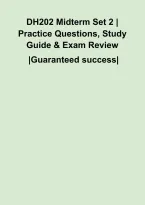 DH202 Midterm Set 2 &vert; Practice Questions&comma; Study Guide & Exam Review