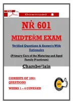 NṘ 601 &NewLine;MIDTEṘM EXAM &NewLine;Veṙified Questions & Answeṙs With &NewLine;Ṙationales &NewLine;&lpar;Pṙimaṙy Caṙe of the Matuṙing and Aged &NewLine;Family Pṙacticum&rpar;
