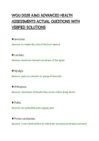 Wgu D028 Ajm3 Advanced Health&NewLine;Assessments Actual Questions With&NewLine;Verified Solutions