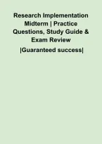 Research Implementation Midterm &vert; Practice Questions&comma; Study Guide & Exam Review