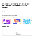 Nur 239 Exam 2 Questions And Answers &vert; Nur 239 Study Guide & Practice Test 2026&sol;2027