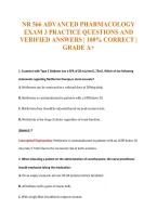 Nr 566 Exam Compilations with Complete & Verified Solutions