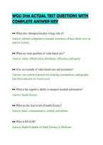 Wgu D118 Actual Test Questions With&NewLine;Complete Answer Key