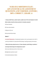 Nurs 6512 Exam Compilations with Complete & Verified Solutions