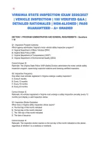 Virginia State Inspection Exam 2026&sol;2027 &vert; Vehicle Inspection &vert; 100 Verified Q&A &vert; Detailed Rationales &vert; Ngn-Aligned &vert; Pass Guaranteed &ndash; A&plus; Graded
