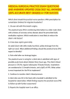 Medical-Surgical Practice Exam Questions And Answers Updated 2026&sol;2027 All Answers 100&percnt; Accurate Best Graded A&plus; For Success