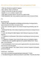 DCF Child Care 40 Hour Certification- Rules and Regulations &lpar;Florida&rpar;
