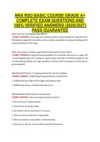 Nra Rso Basic Course Grade A&plus; &NewLine;Complete Exam Questions And &NewLine;100&percnt; Verified Answers &lpar;2026&sol;2027&rpar; &NewLine;Pass Guarantee 