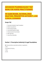 Advanced Pharmacology Test&NewLine;Bank For Nurse Practitioners