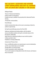 Nsg 526 Exam 1 Questions And Answers Latest Downloaded 2026&sol;2027 All Answers 100&percnt; Accurate Best Graded A&plus; For Success