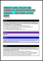 Primary Care&colon; The Art And Science Of Advanced Practice Nursing &mdash; Test Bank & Study Guide