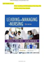 Test Bank for Leading and Managing in Nursing&comma; 8th Edition By Patricia S&period; Yoder-Wise&vert;&vert; All Chapters 1- 25&vert; LATEST GUIDE A&plus;
