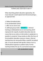 Medical-Surgical Nursing Questions and Correct Answers &vert; Comprehensive Exam Review &vert; 2024&sol;2025